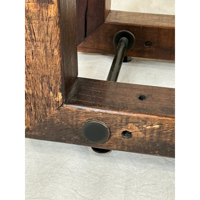 Modern Glass Top Dining Table With Rustic Solid Wood Base – Rh Style For Sale - Image 13 of 14