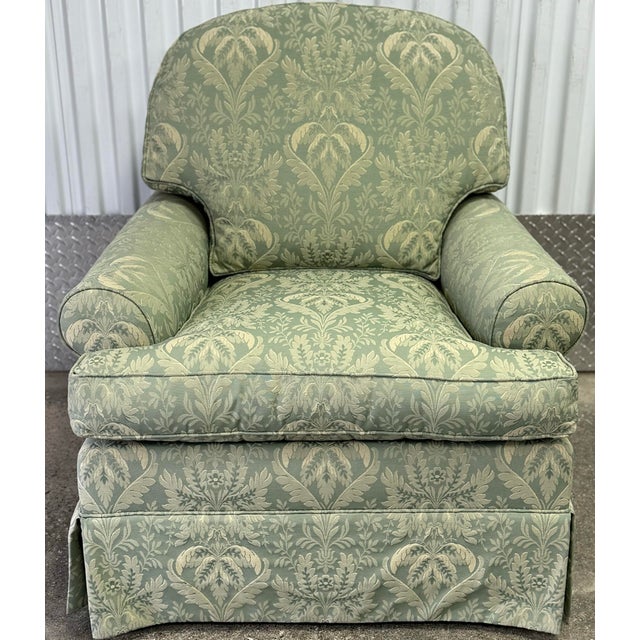Ethan Allen Skirted Upholstered Skirted Chair | Chairish
