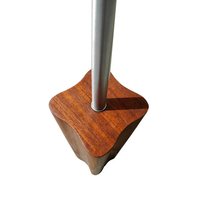 Mid-Century Modern 1960s Large Teak Quatrefoil Shape Lamp by Nessen For Sale - Image 3 of 6