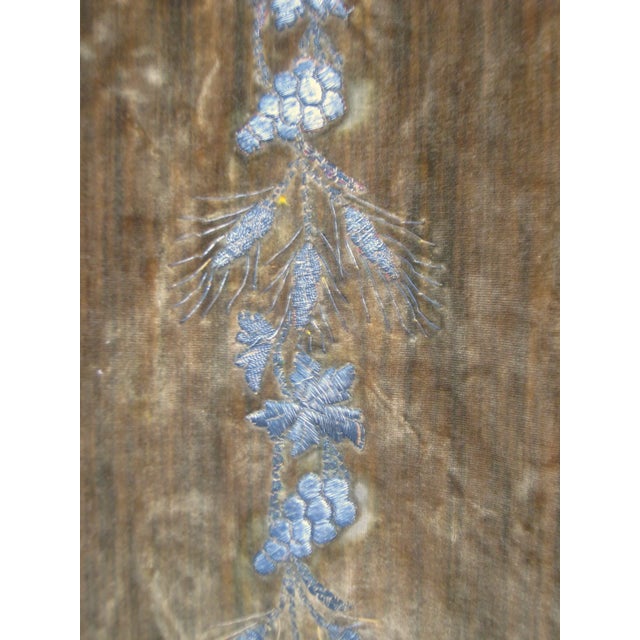 Tapestry Coat of Arm With Silver Embroidery Late 1700 Hundreds For Sale - Image 9 of 12