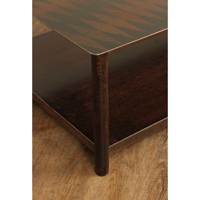 Black Jim Rose Patinated and Oxidized Steel Coffee Table For Sale - Image 8 of 12
