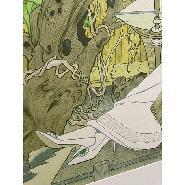 Printmaking Materials Framed 1970s Philippe Noyer "Chinese Garden" Hand Signed Lithograph For Sale - Image 7 of 11