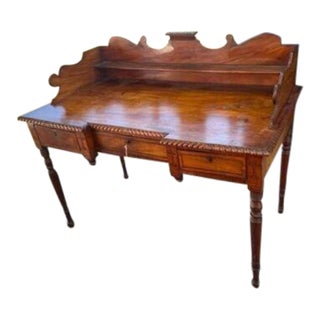 Mid 19th Century Anglo Indian Regency Mahogany Wring Desk For Sale