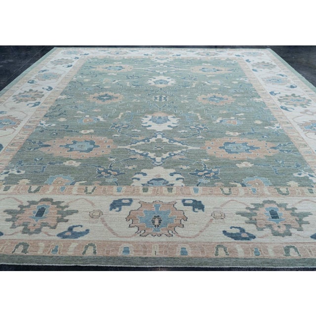 Turkish Oushak Antique Look Rug 12'1" x 15'3" #20360 Explore a curated collection of hallway runners, wool rugs, and...