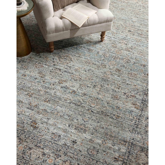 Blue Jean Stoffer x Loloi Katherine Ocean / Gold 5'-3" x 7'-9" Area Rug For Sale - Image 8 of 10