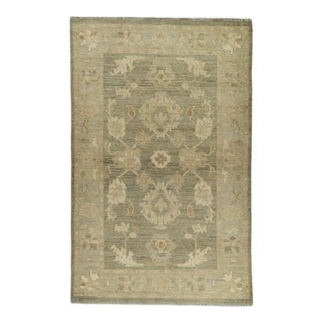 Oushak Rug 3'1" x 4'11" #21378 For Sale