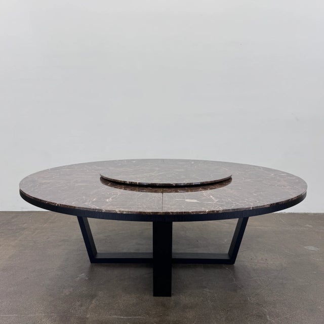 Contemporary Attributed to Maxalto Xilos Dining Table With Rotating Tray For Sale - Image 3 of 7