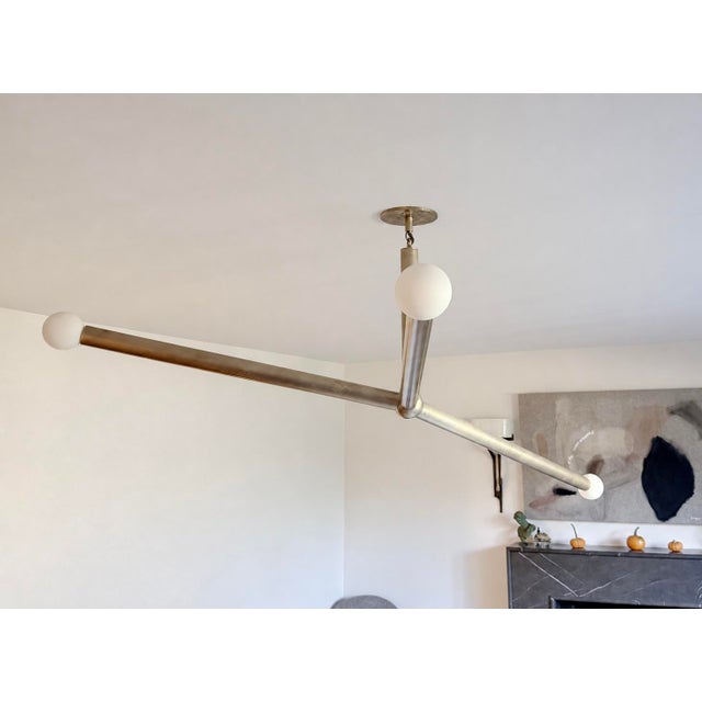 Contemporary Apparatus Studio Large Arrow Light in Tarnished Silver For Sale - Image 3 of 8