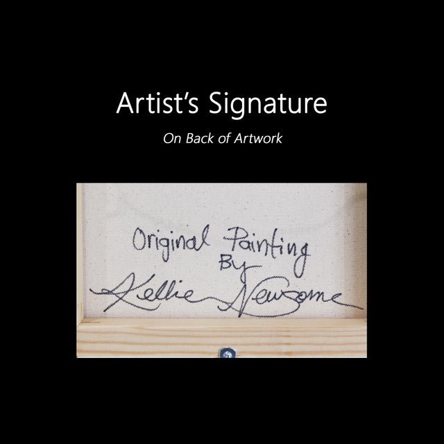 Wondering Rose - Framed Abstract Botanical Floral Still Life Art on Canvas Original Artwork by Kellie Newsome For Sale - Image 9 of 9