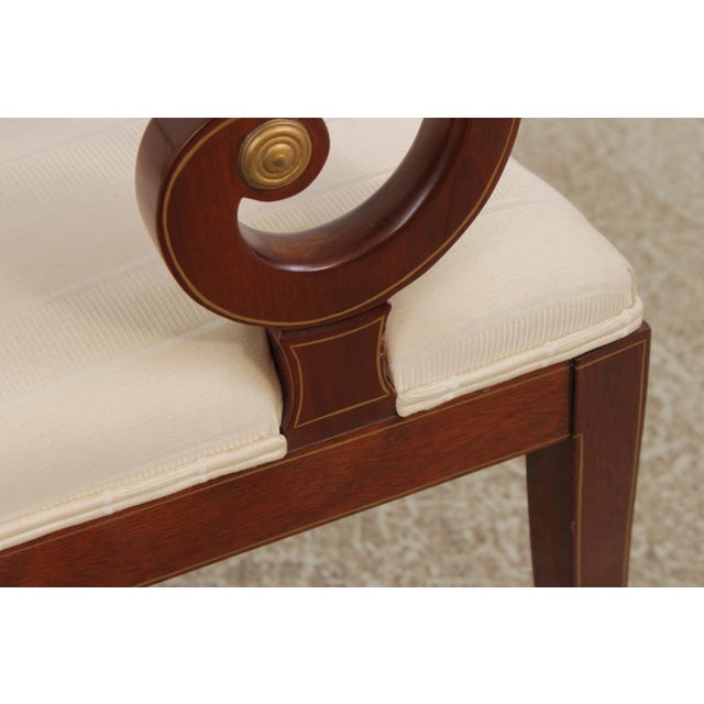 Kindel Mahogany Grand Rapids Sleigh Back Arm Chair For Sale - Image 16 of 17