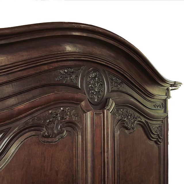 Early 19th Century Normandy Solid Mahogany Country French Armoire For Sale - Image 12 of 16