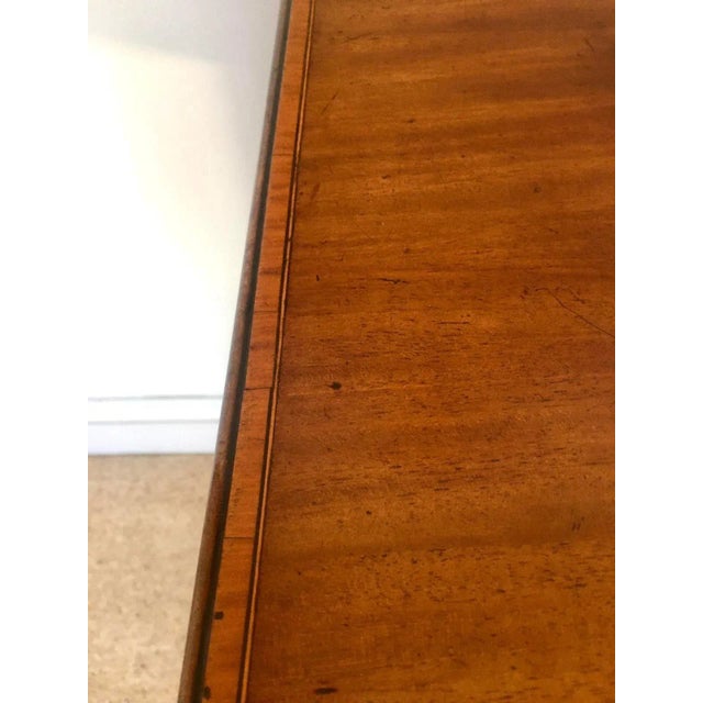 Antique George III Inlaid Mahogany Tea Table For Sale - Image 3 of 13