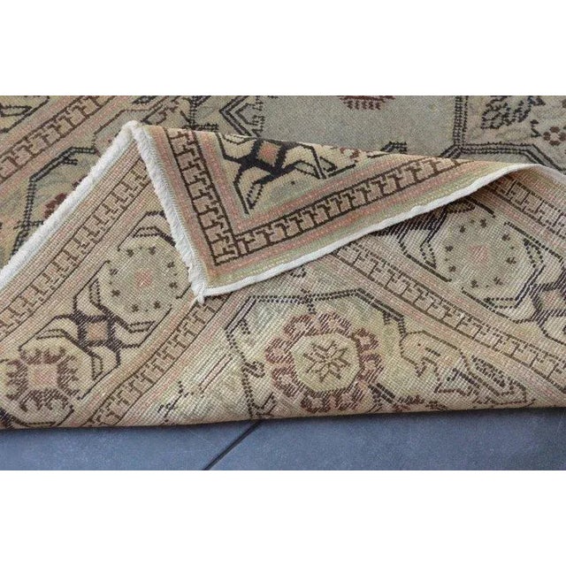 Tan 1960s Small Vintage Tribal Carpet For Sale - Image 8 of 11