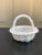 1980s 1980s French Country White Ceramic Trompe L’Oeil Woven Basket For Sale - Image 5 of 8