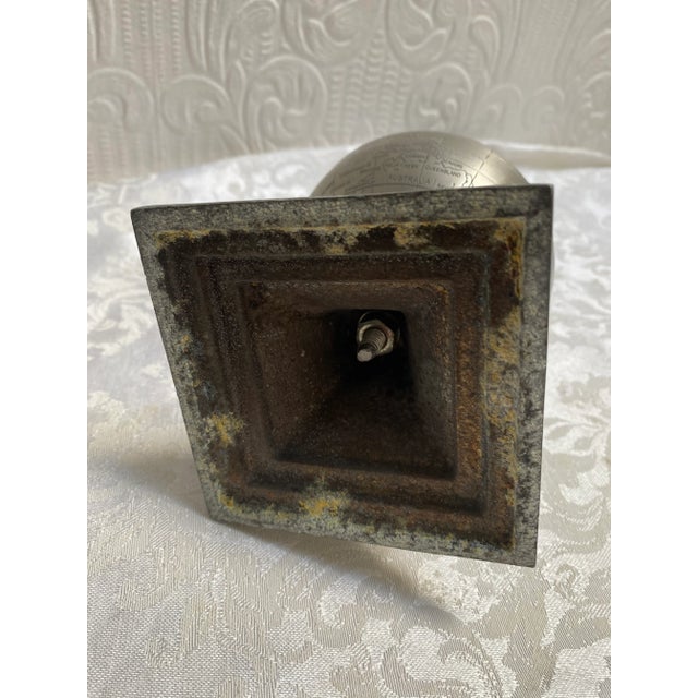 Metal 1960s Vintage Mid Century Modern Globe Paperweight For Sale - Image 7 of 8