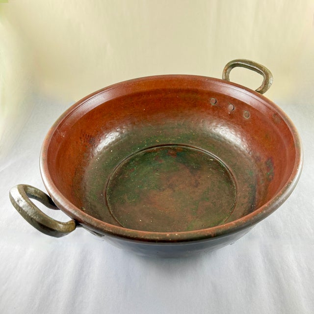 Metal 19th C. English Large Brass Handled Copper Pot For Sale - Image 7 of 12
