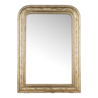 Louis Philippe French Silver Gilded Mirror For Sale
