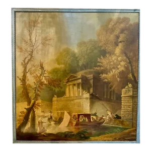 19th Century Continental School Oil on Canvas Painting