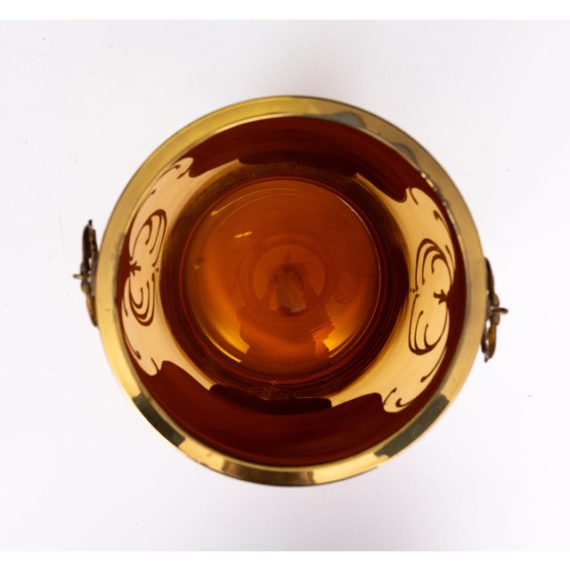 Murano Gold Decorated Glass Ice Bucket, Italy, 1950 For Sale - Image 10 of 14