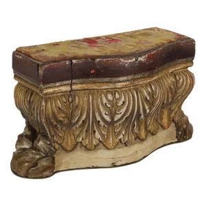 19th C. Italian Carved & Gilded Wood Clock Base