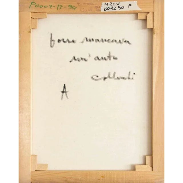 Alberto Gallerati, Maybe a Car was Missing, Oil on Canvas, 1970s For Sale - Image 4 of 5