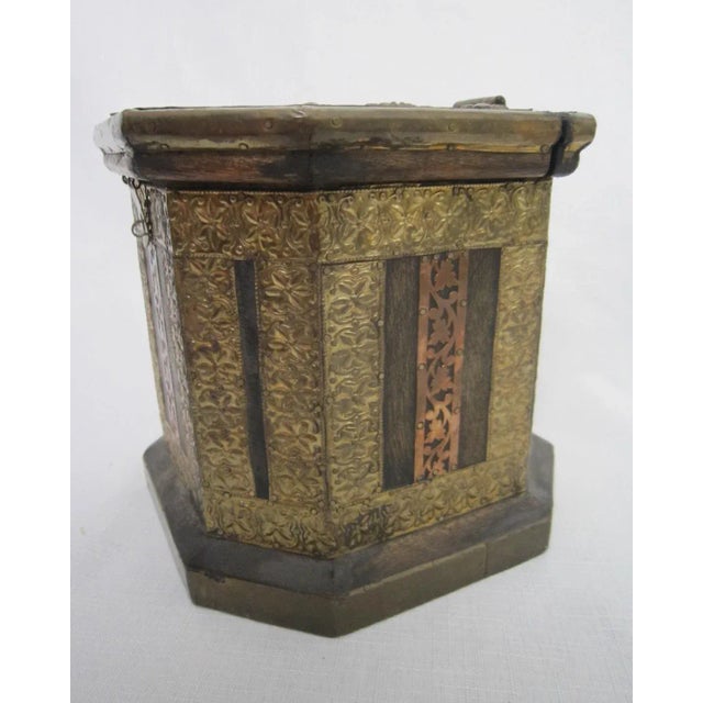 1960s Vintage Boho Indian Wood Box For Sale - Image 5 of 7