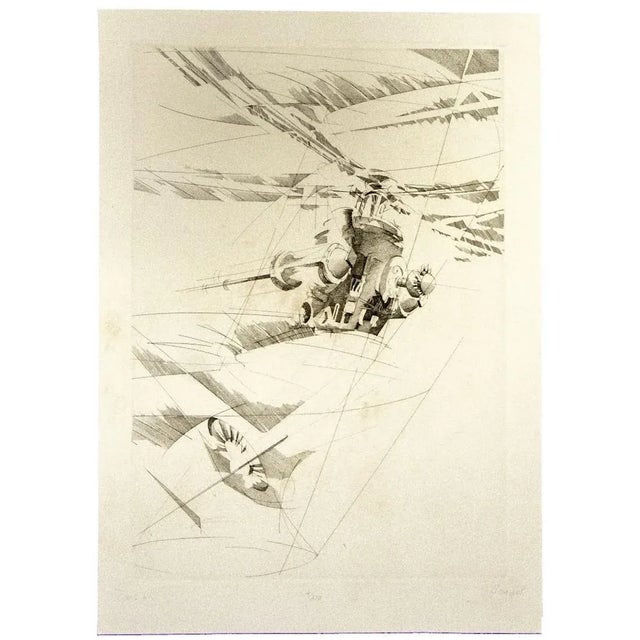 Into Space is a very interesting etching realized in 1970 ca. The artwork (table VI) is a numbered and signed edition of...