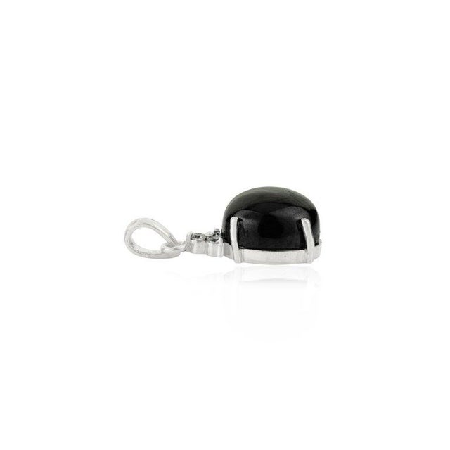 Not Yet Made - Made To Order Classic Black Star Fine Jewelry Pendant With Zircons in 925 Silver For Sale - Image 5 of 12