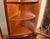 1950s Georgian Style Mahogany Inlaid Pair of Corner Display Cabinets 2 Keys For Sale - Image 10 of 17