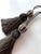 Pair of Ash Gray and Stone Colored Beaded Key Tassels - H 4.75" For Sale - Image 4 of 12