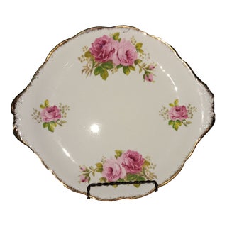 Mid 20th Century Royal Albert Old Country Roses Cake Plate For Sale