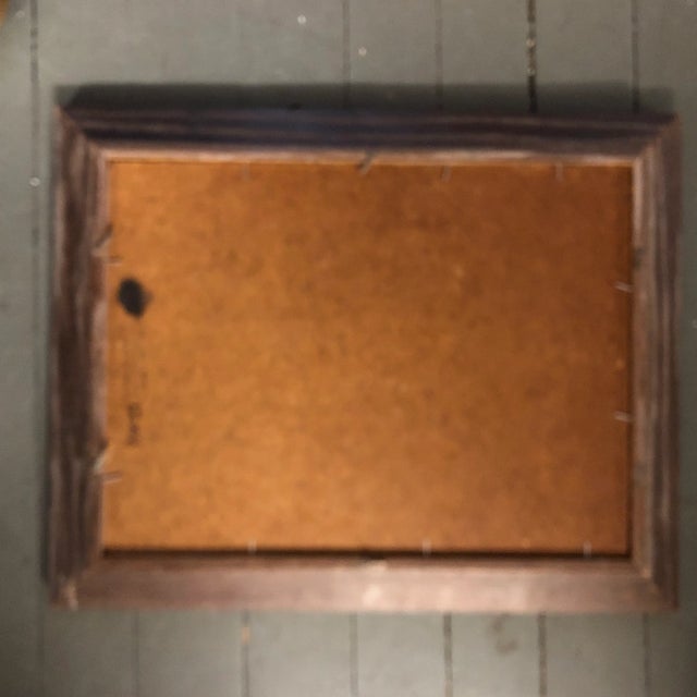 Vintage Original Floral Still Life Painting With Roses Mid-Century Signed Modernist Frame For Sale - Image 4 of 5