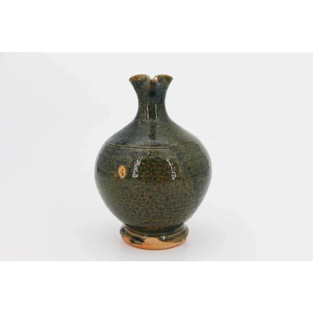 Rare 19th Century, Small Green Portuguese Earthenware Jug With Handle For Sale - Image 6 of 12