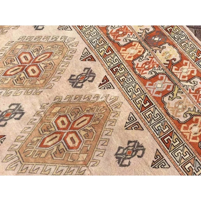 Textile Vintage Hand Knotted Turkish Area Rug - 76" X 119" For Sale - Image 7 of 10