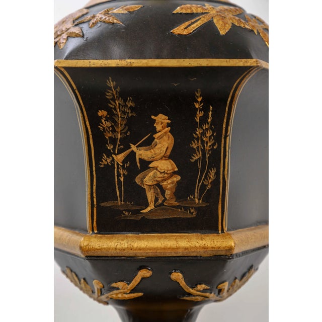 Vintage Trophy Lamp With Man Playing Trumpet in Black and Gold Color For Sale In New York - Image 6 of 9