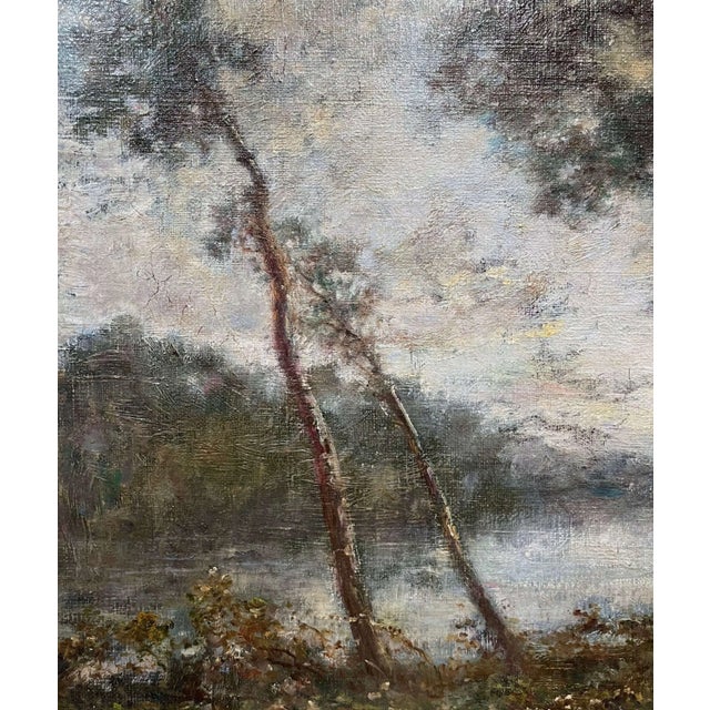 19th Century French Landscape Painting Signed Corot in Original Giltwood Frame For Sale - Image 15 of 18