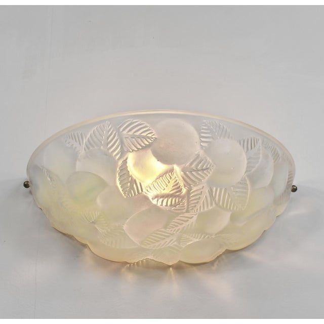 Art Deco A Large French Art Deco Wall Sconce by René Lalique - Lausanne - Opalescent Glass - 1920s France For Sale - Image 3 of 8