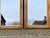 Late20C French Artisan Louis XVI Gold Wood Floor Mirror-Pair For Sale - Image 11 of 16
