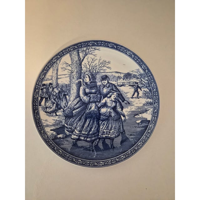 Victorian Vintage Spode Blue Room Victorian Christmas Plates - Set of 4 For Sale - Image 3 of 9