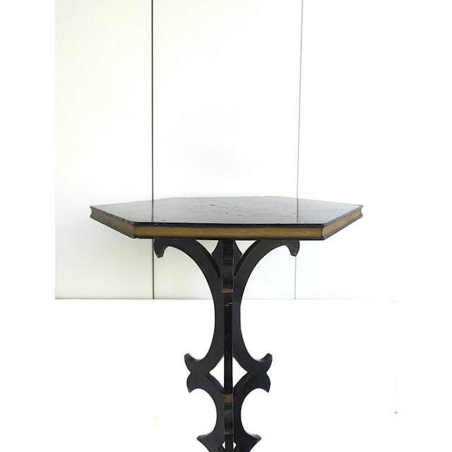 Black Victorian Black Column Pedestal Plant Stand, Tall For Sale - Image 8 of 12
