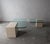 Pair of Italian Travertine and Cantilevered Glass Coffee Tables For Sale In Las Vegas - Image 6 of 11