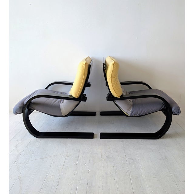 Vintage Italian Lacquered Bent Ply Lounge Chair by Carlo Berruti for Danber, 1970s For Sale - Image 10 of 16