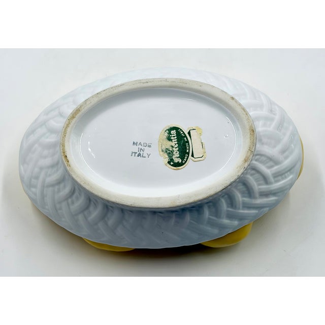 Ceramic Vintage Italian Majolica Bowl of Lemons Centerpiece For Sale - Image 7 of 9