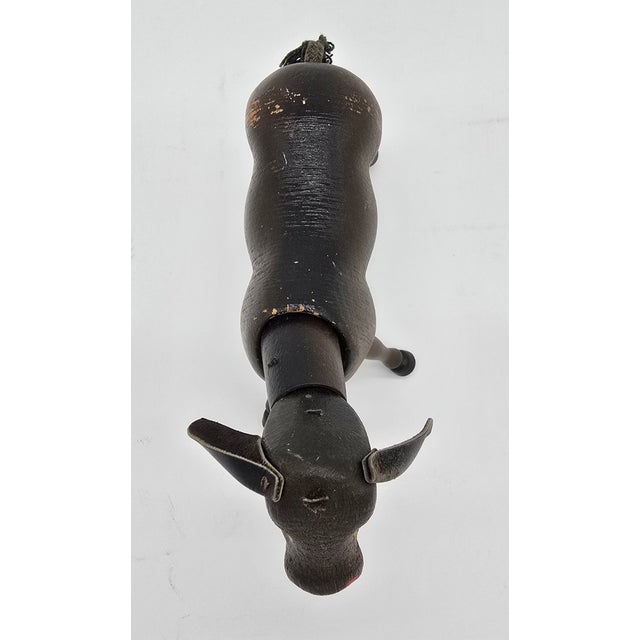 Brown Antique German Schoenhut Humpty Dumpty Circus Wooden Poseable Toy Donkey For Sale - Image 8 of 11