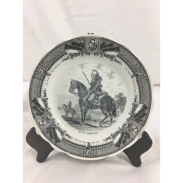 Five original designs (duplicates of two) depicting French military life. Excellent condition, except for one chip on one...