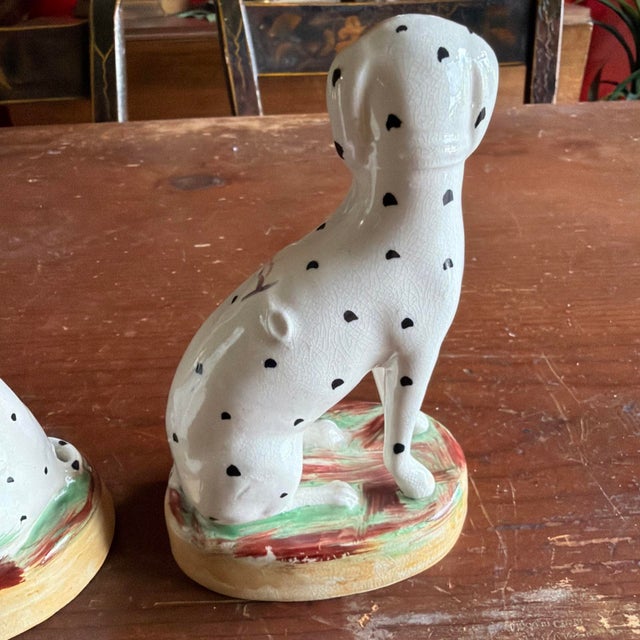 Black A Very Nice Pair of Antique Staffordshire Dalmatian Figures, Circa 1870 For Sale - Image 8 of 18