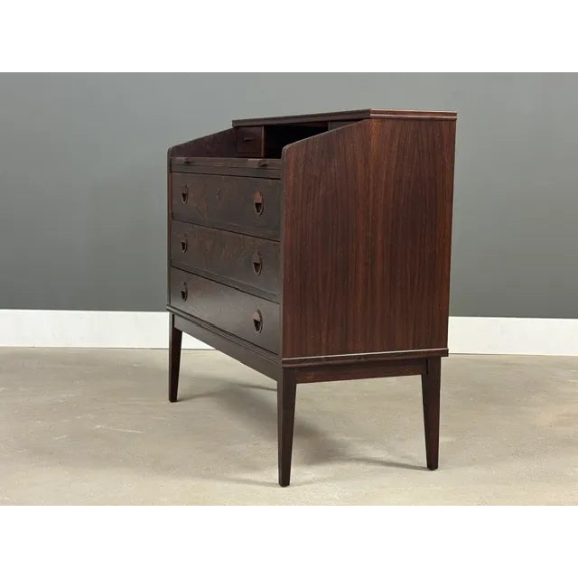 A mid century modern rosewood secretary desk by Riis Antonsen. Professionally refinished. Made in Denmark. Circa 1960’s....