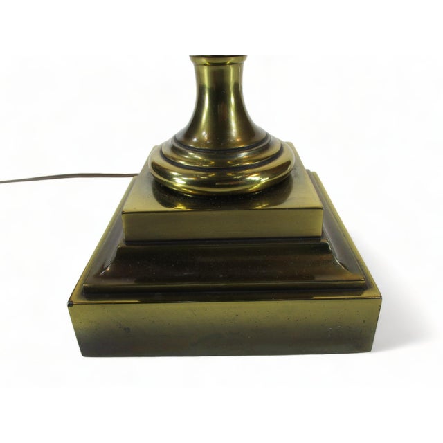 Mid 20th Century Mid 20th Century 36" Torchiere Lamp Stiffel Brass & Crystal Pineapple Hollywood Regency For Sale - Image 5 of 15