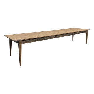 Large Vintage Table with Honey Patina, 1940s For Sale