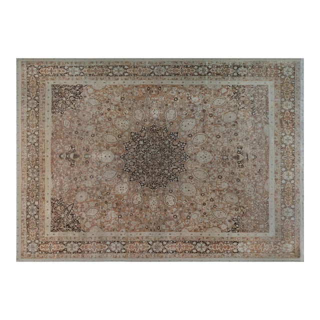 Antique Oversized Persian Tabriz Rug For Sale